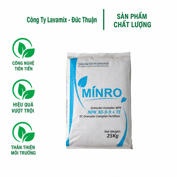 Bao phân bón MINRO NPK 30-9-9+TE 25 kg